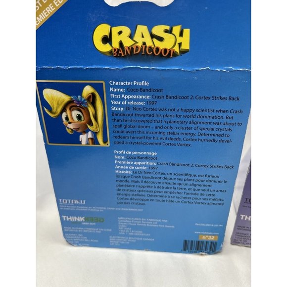 Totaku Crash Bandicoot COCO and Nino Kun II Evan 4" Figure Gamestop Exclusive - Picture 4 of 9
